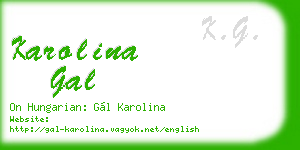 karolina gal business card